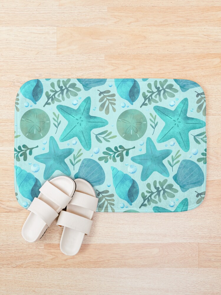 Thumbnail 2 of 6, Bath Mat, Under the Sea designed and sold by ElleMacNeil.