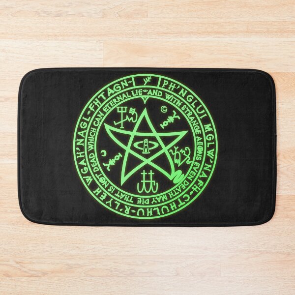 Item preview, Sigil Of Cthulu Occult Summoning Circle In Glowing Green designed and sold by Astra Designs ⭐⭐⭐⭐⭐.