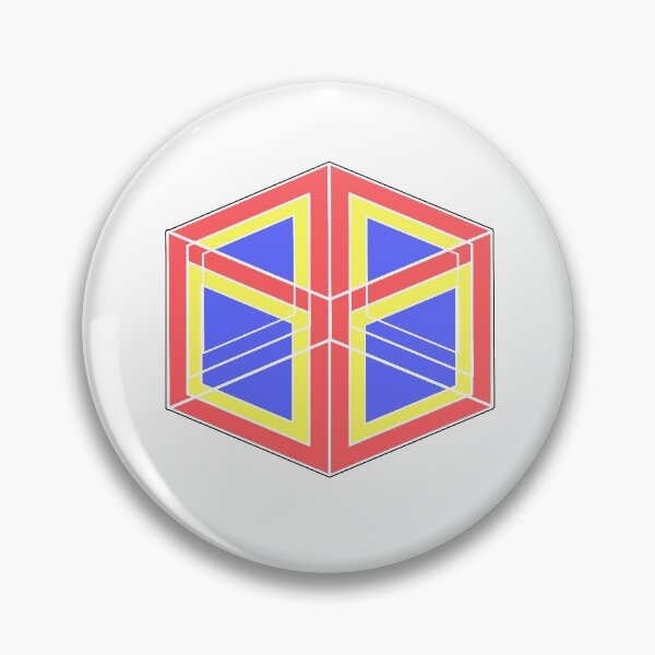Item preview, 3D Cube #2 - Red, Yellow, Blue designed and sold by d-w-h design.
