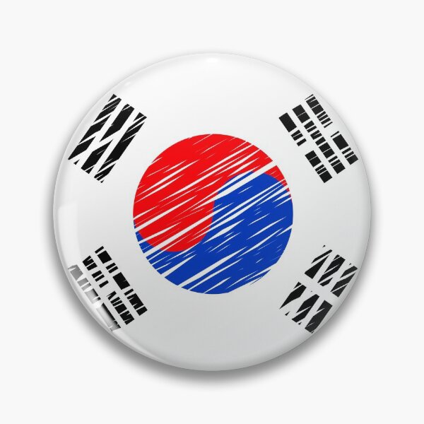 Item preview, Love heart Korean national flag pattern design designed and sold by K-LetterCo.