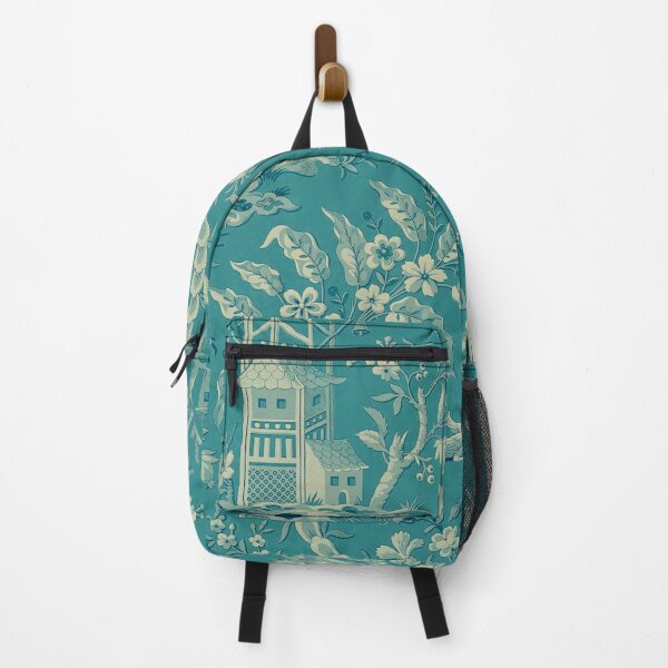 Item preview, Pagodas Chinoiserie in Turquoise designed and sold by Kristina Sale.