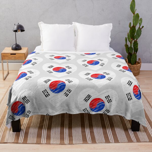 Item preview, Love heart Korean national flag pattern design designed and sold by K-LetterCo.