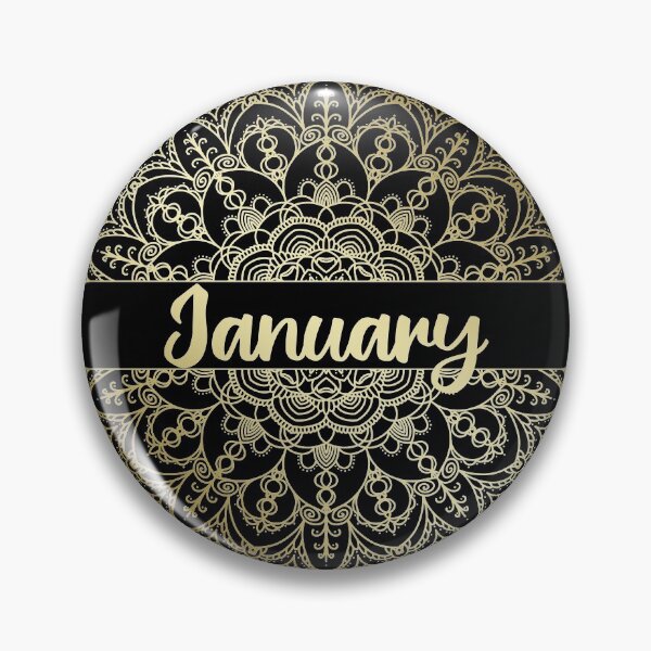 Item preview, January month for bullet journal in gold designed and sold by felinefeelings.