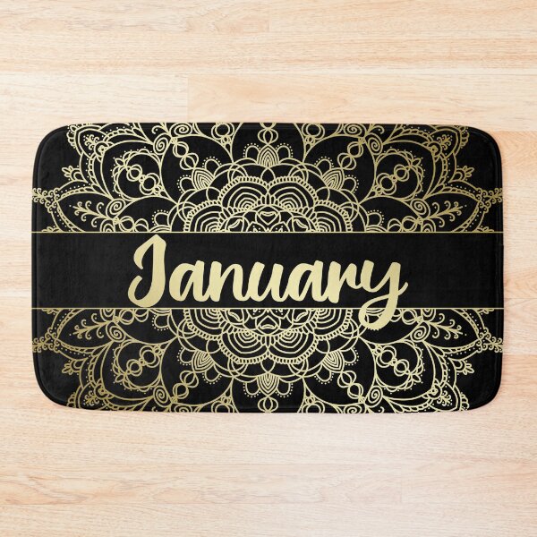 Item preview, January month for bullet journal in gold designed and sold by felinefeelings.