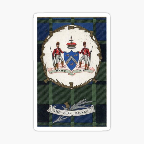Item preview, Clan Mackay Vintage Tartan Crest Badge designed and sold by BagTown Clans.