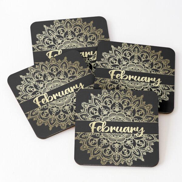 Item preview, February month for bullet journal in gold designed and sold by felinefeelings.