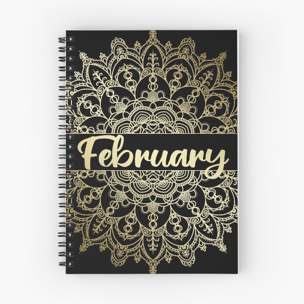 Item preview, February month for bullet journal in gold designed and sold by felinefeelings.