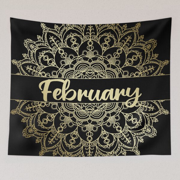 Item preview, February month for bullet journal in gold designed and sold by felinefeelings.
