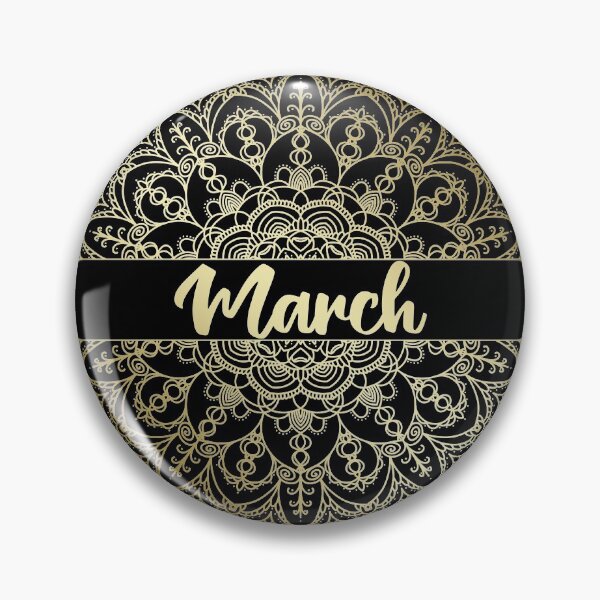 Item preview, March month for bullet journal in gold designed and sold by felinefeelings.