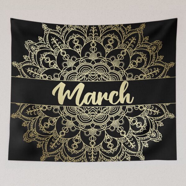 Item preview, March month for bullet journal in gold designed and sold by felinefeelings.