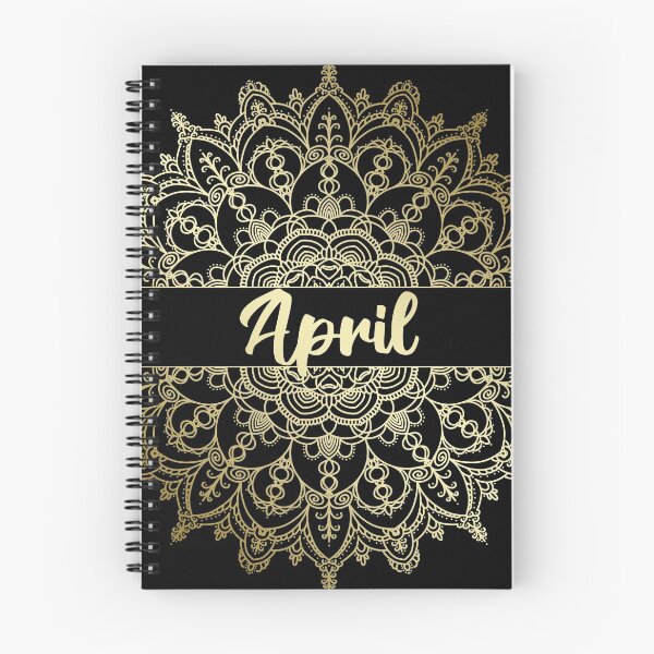 Item preview, April month for bullet journal in gold designed and sold by felinefeelings.