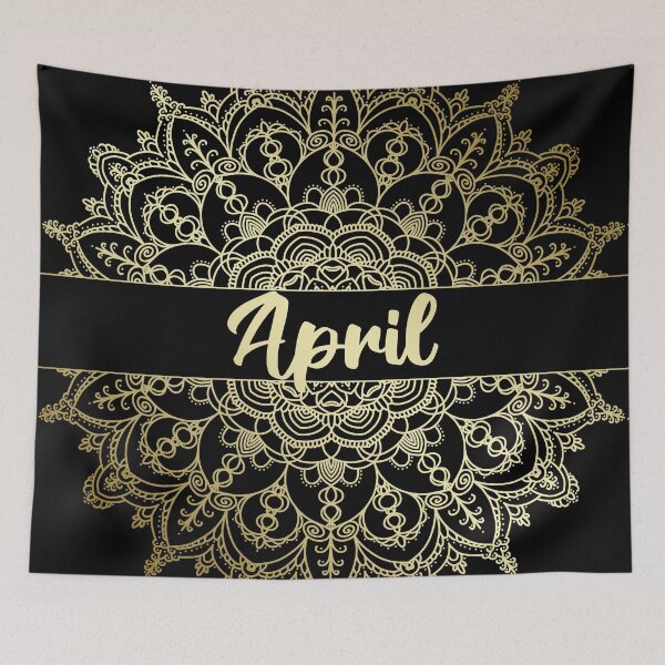 Item preview, April month for bullet journal in gold designed and sold by felinefeelings.