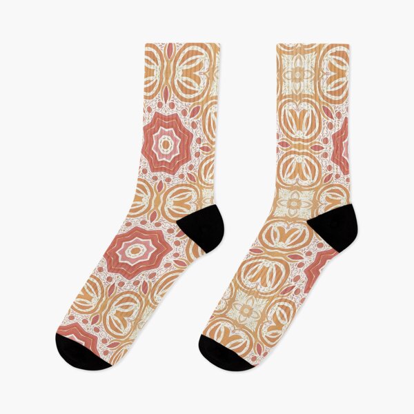 Item preview, Bohemian Coral Watercolor Tile Pattern designed and sold by Zab Butler Design.
