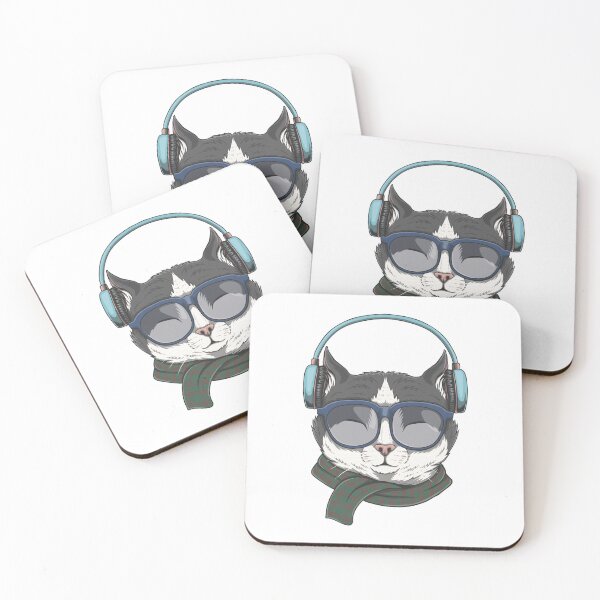 Item preview, Cat Wears headphones illustration designed and sold by 2411.