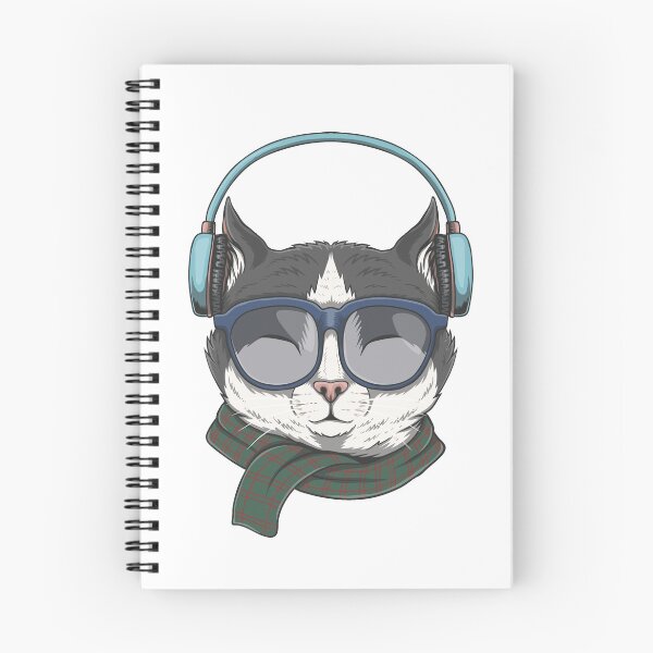 Item preview, Cat Wears headphones illustration designed and sold by 2411.