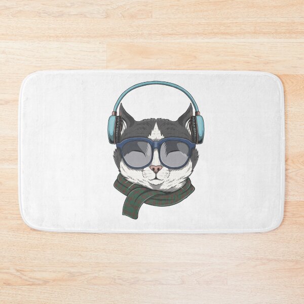 Item preview, Cat Wears headphones illustration designed and sold by 2411.