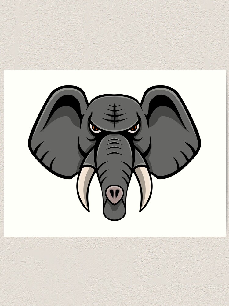 Lamina Artistica Cara De Elefante De Zaknafien Redbubble