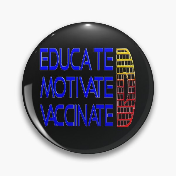 Artikelvorschau, EDUCATED MOTIVATED VACCINATED entworfen und verkauft von Ralek.
