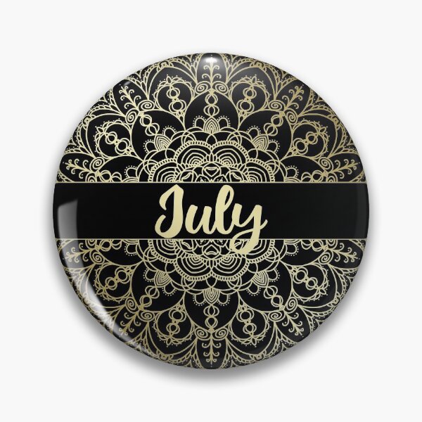 Item preview, July month for bullet journal in gold designed and sold by felinefeelings.