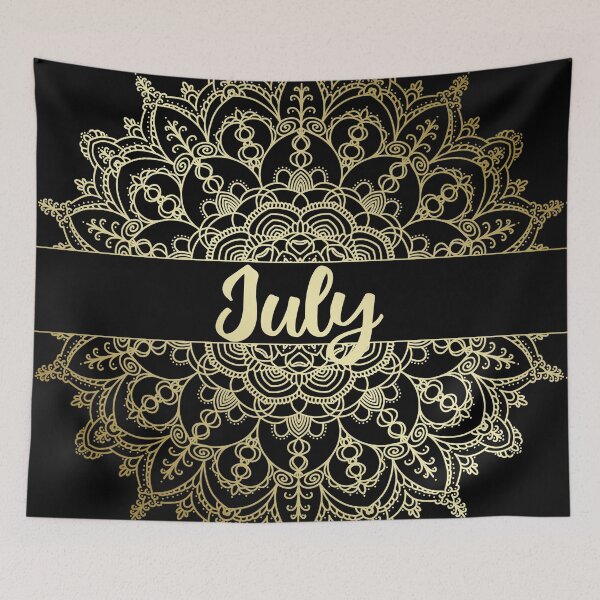 Item preview, July month for bullet journal in gold designed and sold by felinefeelings.