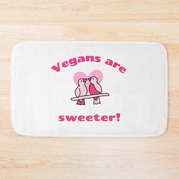 Item preview, Vegans Are Sweeter! Cute Vegan Valentines Lovebirds designed and sold by WhimsicaliTee.