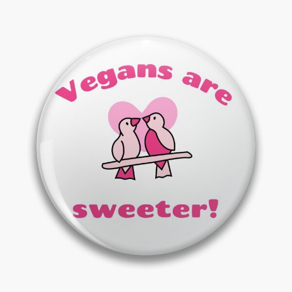 Item preview, Vegans Are Sweeter! Cute Vegan Valentines Lovebirds designed and sold by WhimsicaliTee.