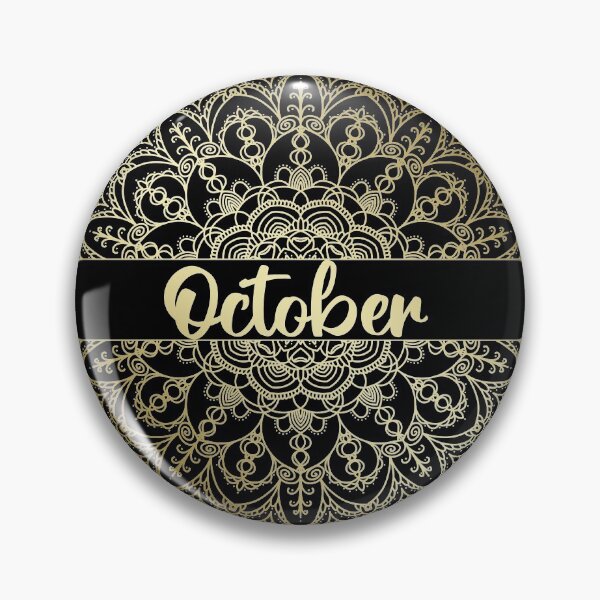 Item preview, October month for bullet journal in gold designed and sold by felinefeelings.