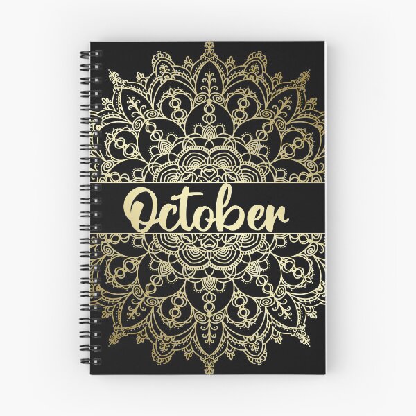 Item preview, October month for bullet journal in gold designed and sold by felinefeelings.