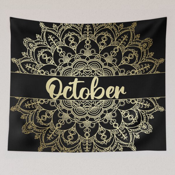 Item preview, October month for bullet journal in gold designed and sold by felinefeelings.
