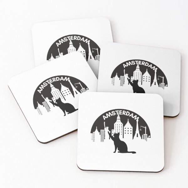 Item preview, amsterdam skyline cat designed and sold by TAWFIKATZ.