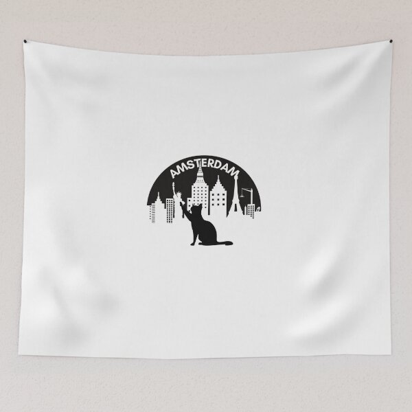 Item preview, amsterdam skyline cat designed and sold by TAWFIKATZ.