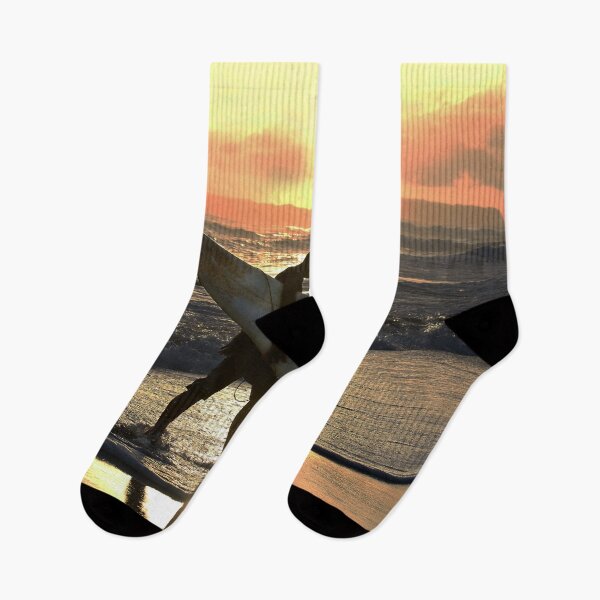 Item preview, Kauai Surfer Heading Home at Sunset designed and sold by Catherine Sherman.