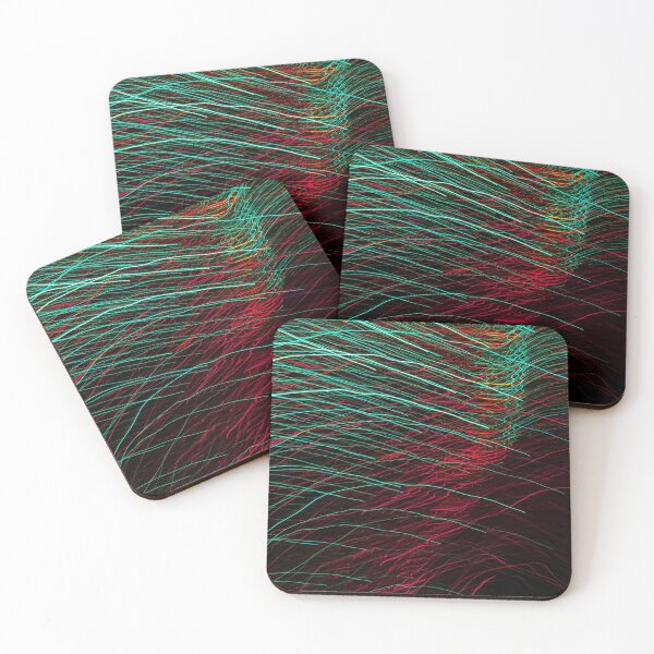 Item preview, Abstract Green and Red Light Painting designed and sold by Neha Dargar.