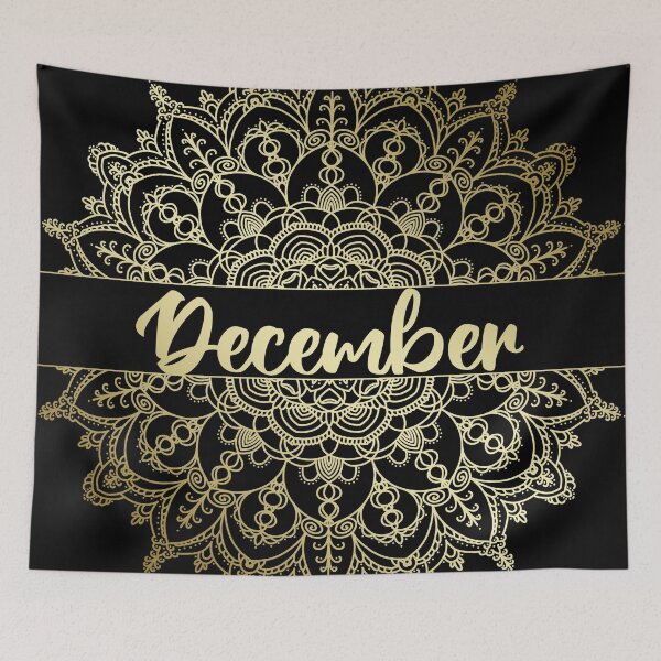 Item preview, December month for bullet journal in gold designed and sold by felinefeelings.