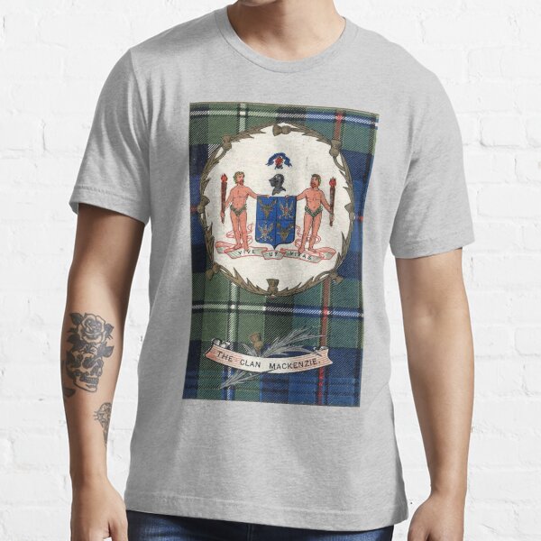 "Clan Mackenzie Vintage Tartan Crest Badge" Tshirt for Sale by ljrigby