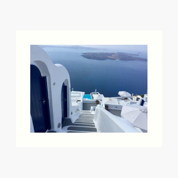 Artikel-Vorschau von Postkarte von Santorini, Griechenland - Schöne blaue und weiße Panoramaansicht, designt und verkauft von whatisonmymind.