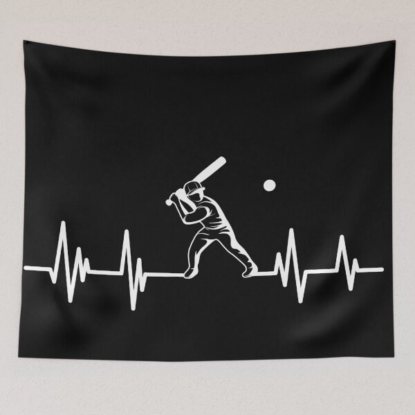 Item preview, Cricket heartbeat baseball player,baseball Birthday Cricket lover designed and sold by ELmezz.