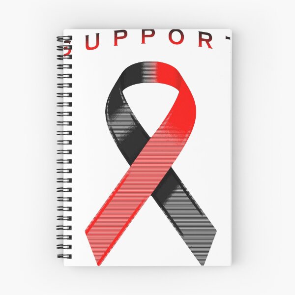 Item preview, Red and Black Awareness Ribbon of Support designed and sold by adamcampen.