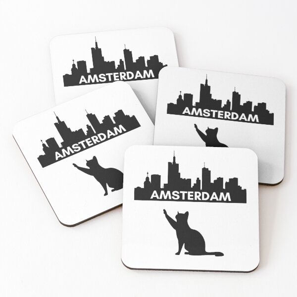 Item preview, amsterdam skyline cat of new year designed and sold by TAWFIKATZ.