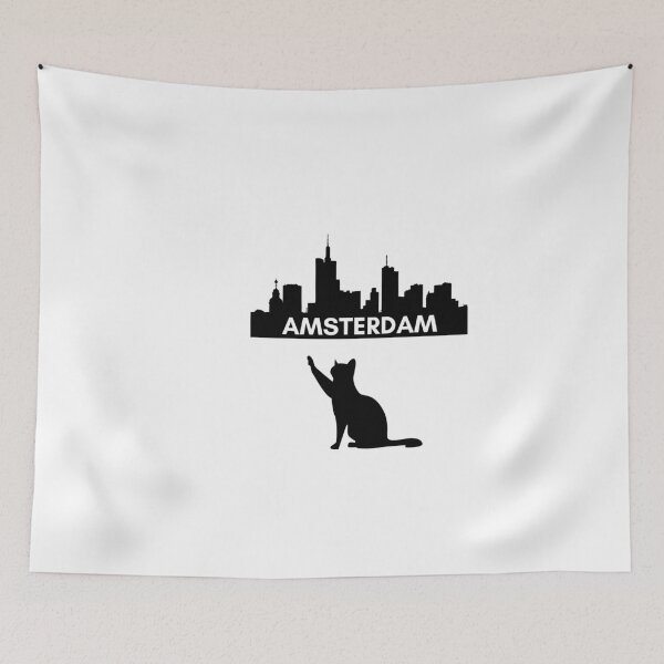 Item preview, amsterdam skyline cat of new year designed and sold by TAWFIKATZ.