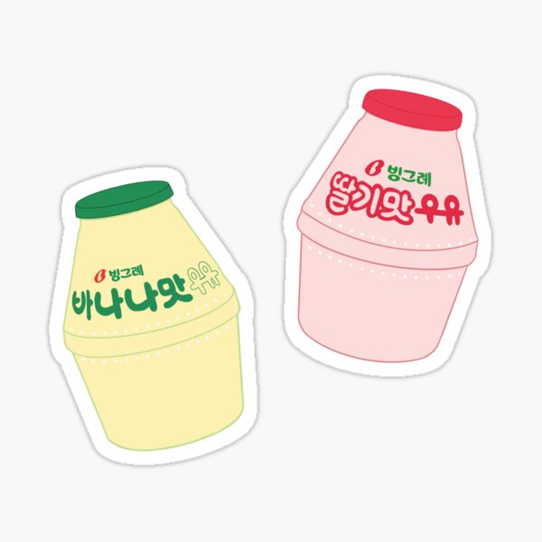 Korean Banana Milk Sticker for Sale by hoojinny