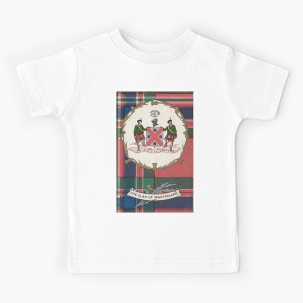 Item preview, Clan MacFarlane Vintage Tartan Crest Badge designed and sold by BagTown Clans.