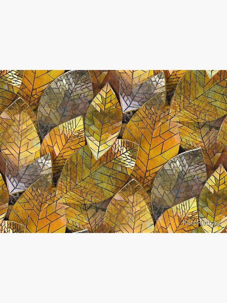 Thumbnail 2 of 2, Greeting Card, Golden Leaves Mosaic designed and sold by KateRattray.