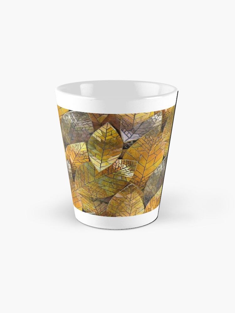 Thumbnail 2 of 4, Coffee Mug, Golden Leaves Mosaic designed and sold by KateRattray.