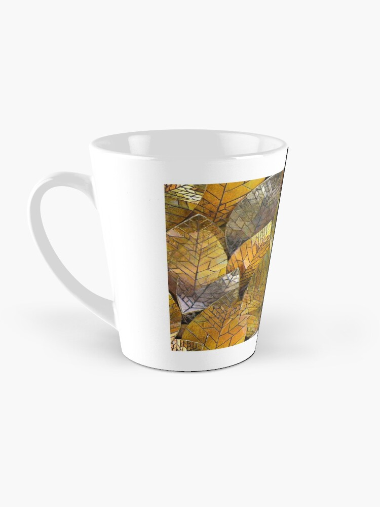 Thumbnail 3 of 4, Coffee Mug, Golden Leaves Mosaic designed and sold by KateRattray.