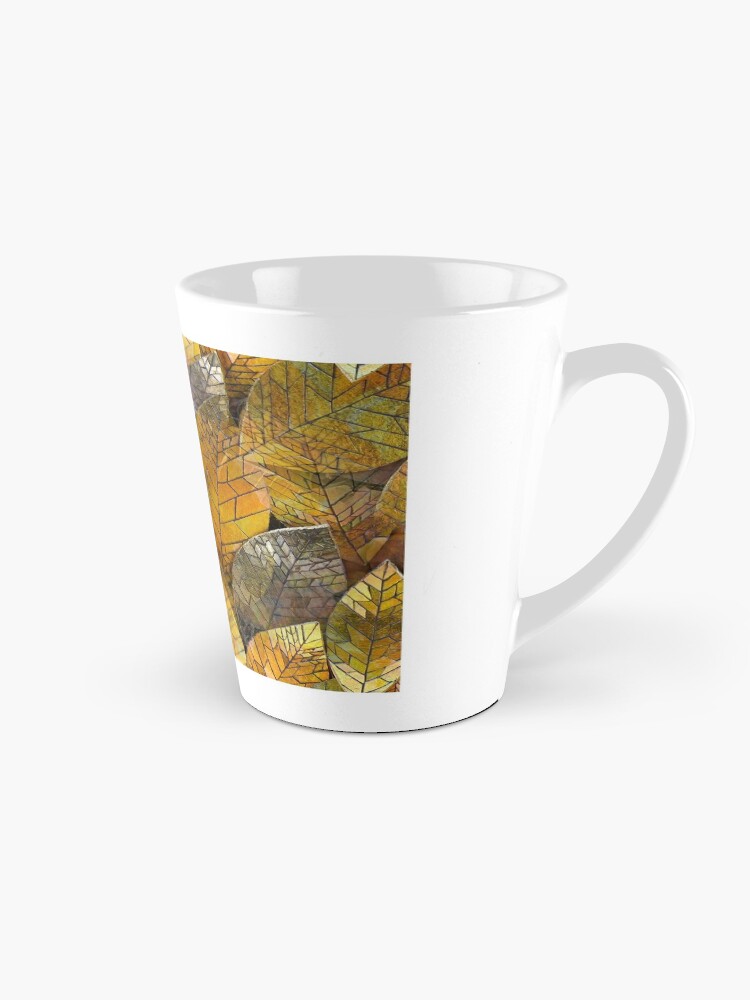 Thumbnail 1 of 4, Coffee Mug, Golden Leaves Mosaic designed and sold by KateRattray.