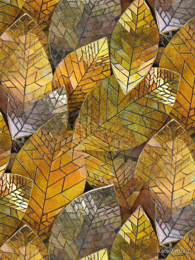 Thumbnail 5 of 5, iPhone Case, Golden Leaves Mosaic designed and sold by KateRattray.