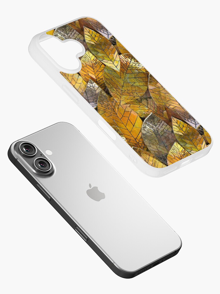 Thumbnail 2 of 5, iPhone Case, Golden Leaves Mosaic designed and sold by KateRattray.