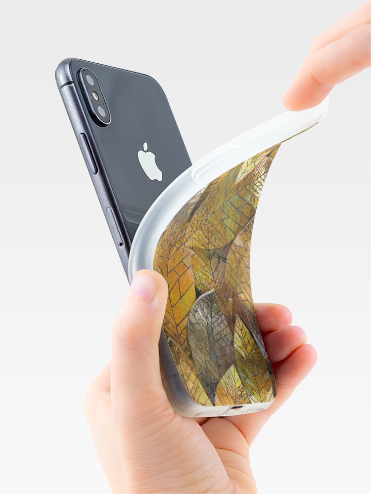 Thumbnail 4 of 5, iPhone Case, Golden Leaves Mosaic designed and sold by KateRattray.