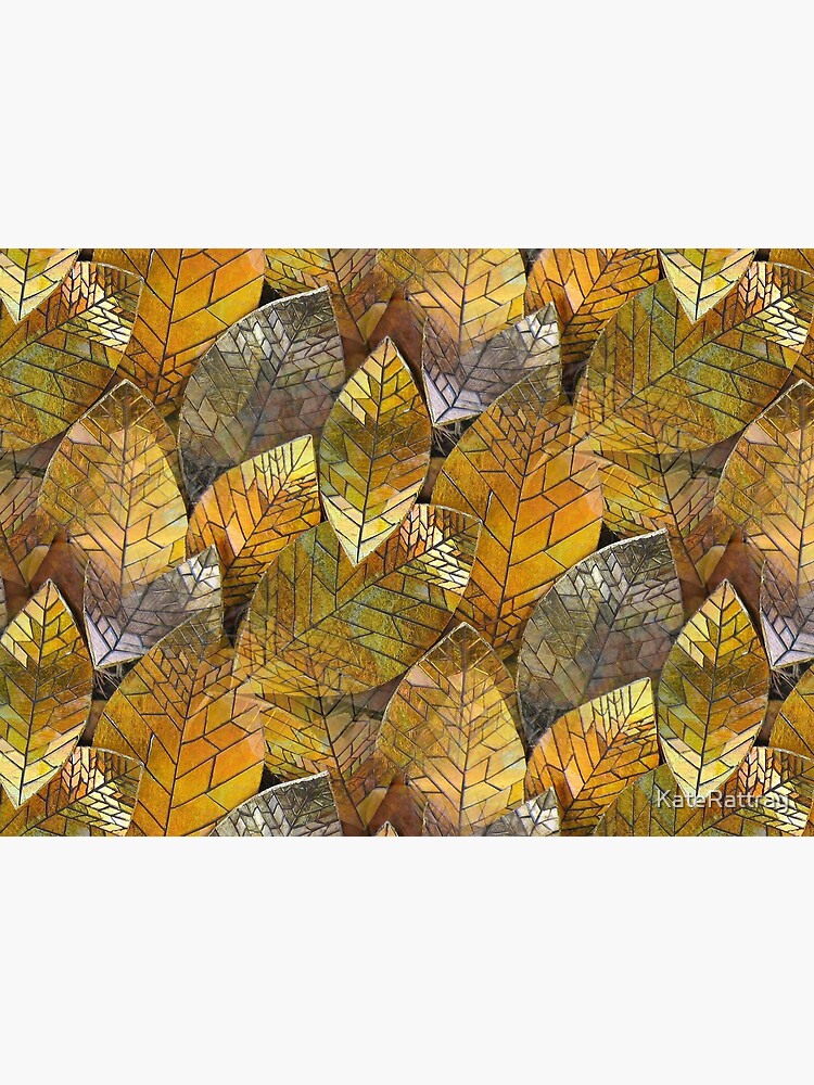 Thumbnail 2 of 2, Art Board Print, Golden Leaves Mosaic designed and sold by KateRattray.